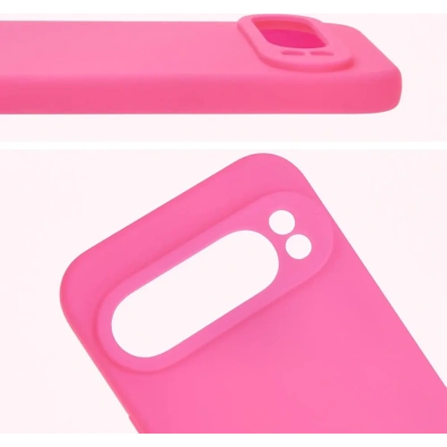 Silikonowe etui Bizon Soft Case do Google Pixel 9 Pro XL neonowo-różowe