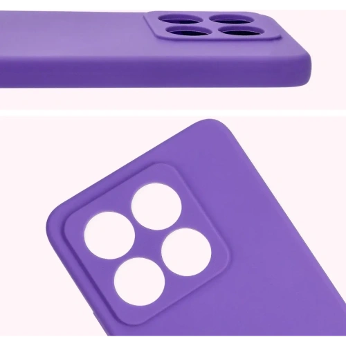 Silikonowe etui Bizon Soft Case do Xiaomi 14T fioletowe