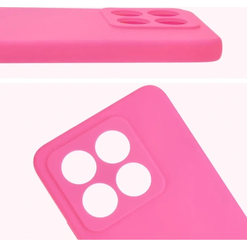 Silikonowe etui Bizon Soft Case do Xiaomi 14T neonowo-różowe