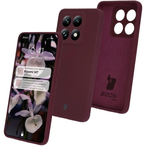 Silikonowe etui Bizon Soft Case do Xiaomi Redmi 14C 4G / Poco C75 ciemnofioletowe