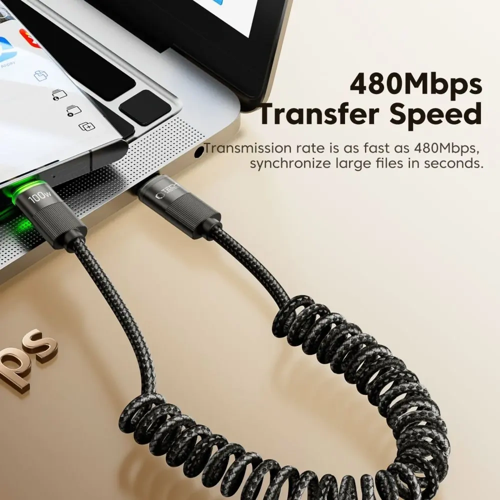 Hurtownia GSM - Kabel Tech-Protect UB20T Ultraboost USB-C / USB-C Kabel PD100W/5A 180cm Černý - THP3651 - {ean13} - Hurt