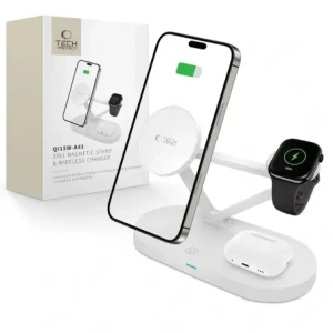 Hurtownia GSM - Tech-Protect QI15W-A41 3in1 Magnetic MagSafe Vezeték nélküli Töltő Fehér - THP3663 - {ean13} - Hurt