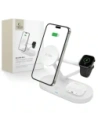 Tech-Protect QI15W-A41 3in1 Magnetic Încărcător wireless MagSafe alb
