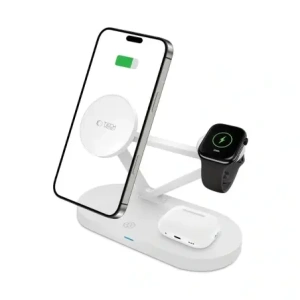 Hurtownia GSM - Tech-Protect QI15W-A41 3in1 Magnetic MagSafe Vezeték nélküli Töltő Fehér - THP3663 - {ean13} - Hurt
