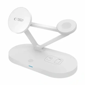 Hurtownia GSM - Tech-Protect QI15W-A41 3in1 Magnetic MagSafe Vezeték nélküli Töltő Fehér - THP3663 - {ean13} - Hurt