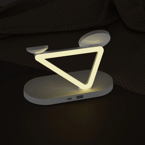 Ładowarka bezprzewodowa Tech-Protect QI15W-A41 3in1 Magnetic MagSafe Wireless Charger White