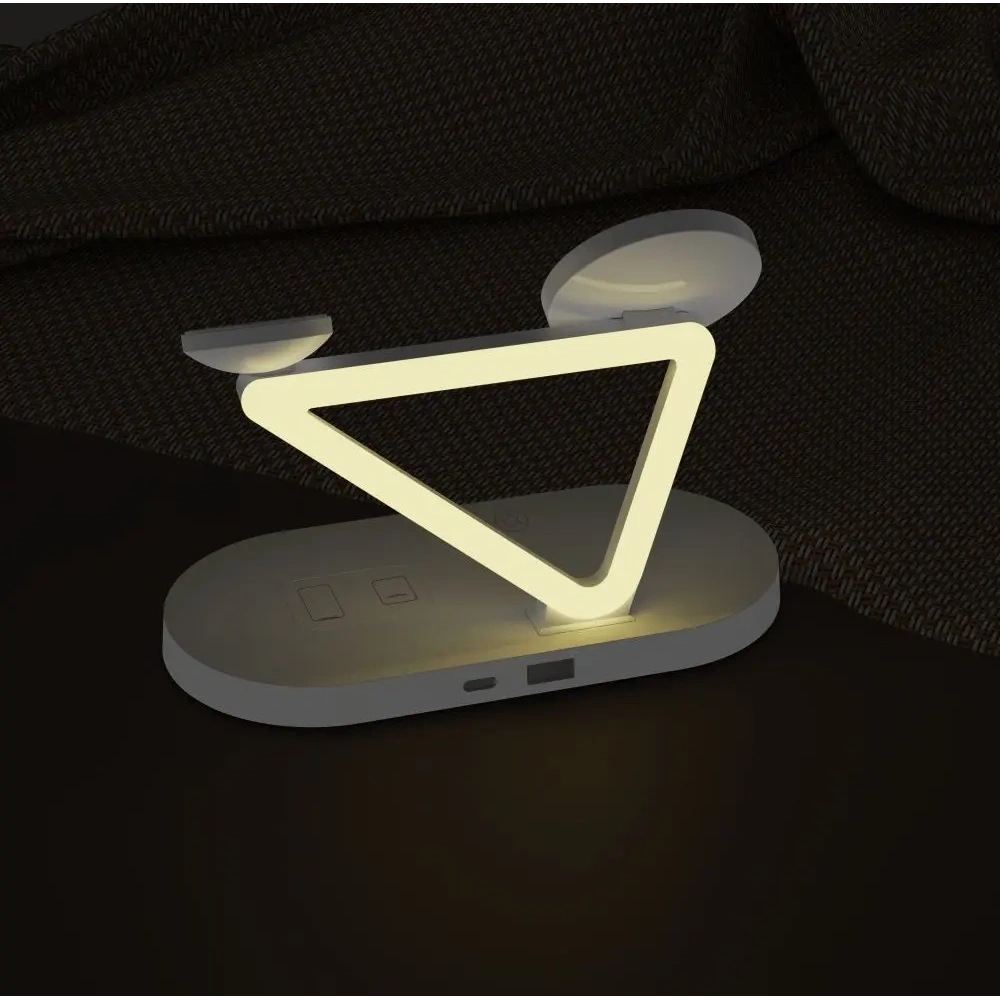 Wholesale Tech-Protect QI15W-A41 3in1 Magnetic MagSafe Wireless Charger White - THP3663 - {ean13} - Hurt