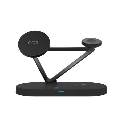 Ładowarka bezprzewodowa Tech-Protect QI15W-A41 3in1 Magnetic MagSafe Wireless Charger Black