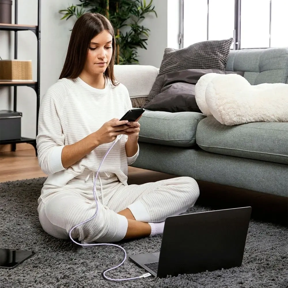 Hurtownia GSM - Tech-Protect Ultraboost Lite USB-C / USB-C Kábel PD60W/3A 200cm Mályva - THP3670 - {ean13} - Hurt