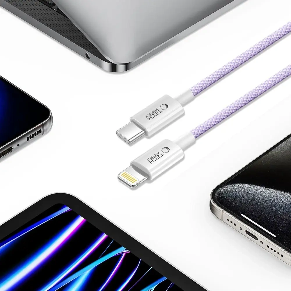 Hurtownia GSM - Tech-Protect Ultraboost Lite USB-C / Lightning Kabel PD27W/3A 100cm Mauve - THP3671 - {ean13} - Hurt