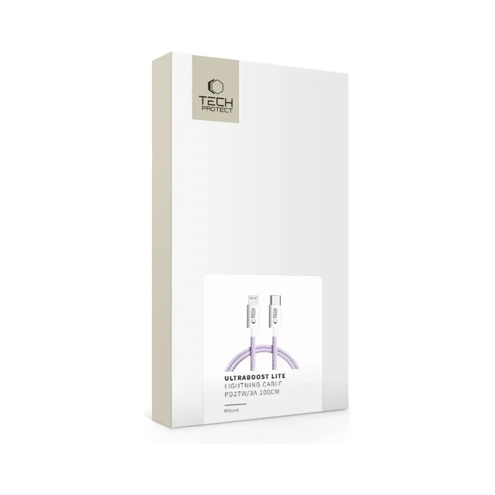 Hurtownia GSM - Tech-Protect Cablu Ultraboost Lite USB-C / Lightning PD27W/3A 100cm Mauve - THP3671 - {ean13} - Hurt
