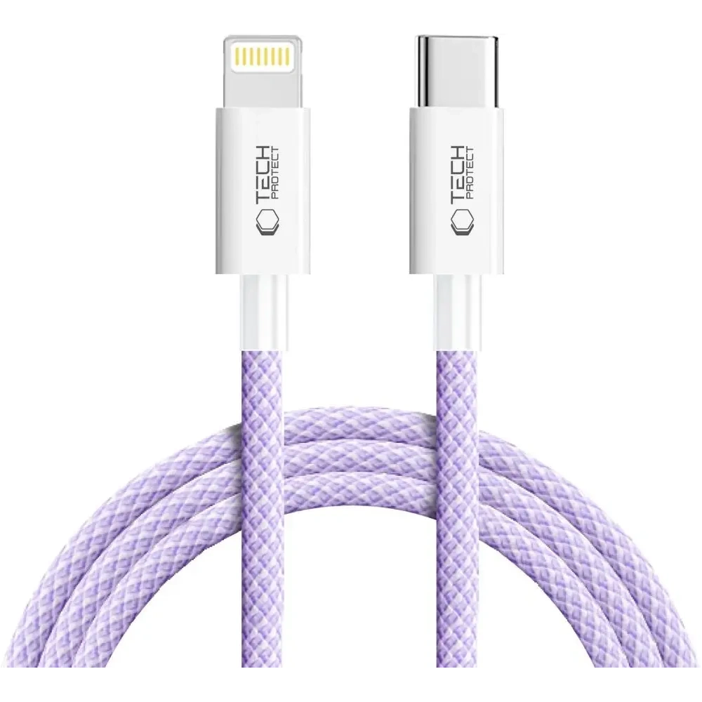 Wholesale Tech-Protect Ultraboost Lite USB-C / Lightning Cable PD27W/3A 200cm Mauve - THP3673 - {ean13} - Hurt