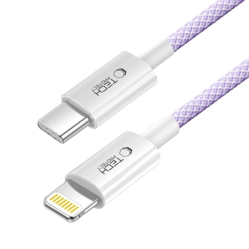 Kabel Tech-Protect Ultraboost Lite USB-C / Lightning Cable PD27W/3A 200cm Mauve