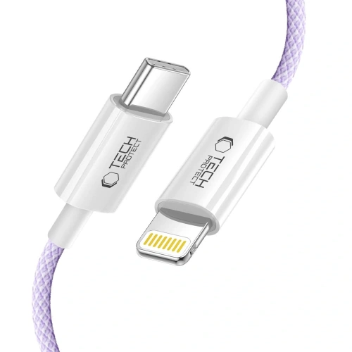 Kabel Tech-Protect Ultraboost Lite USB-C / Lightning Cable PD27W/3A 200cm Mauve