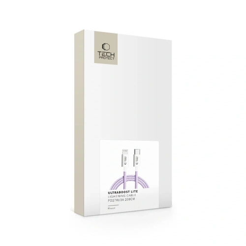Kabel Tech-Protect Ultraboost Lite USB-C / Lightning Cable PD27W/3A 200cm Mauve