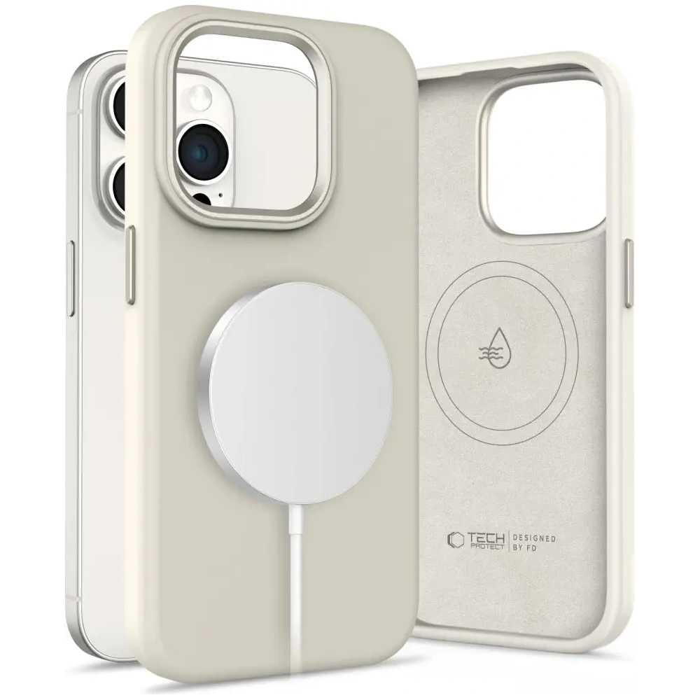 Hurtownia GSM - Tech-Protect Silicone Pure MagSafe Apple iPhone 15 Pro Kosmischer Latte - THP3675 - {ean13} - Hurt