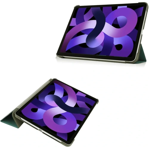 Etui Bizon Case Tab Croc do Apple iPad Air 6 10.9" 2024 / iPad Air 5 10.9 2022 / Air 4 10.9 2020 ciemnozielone