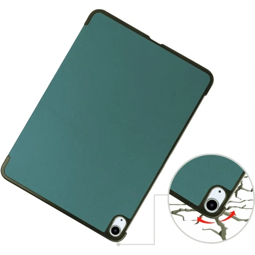 Etui Bizon Case Tab Croc do Apple iPad Air 6 10.9" 2024 / iPad Air 5 10.9 2022 / Air 4 10.9 2020 ciemnozielone