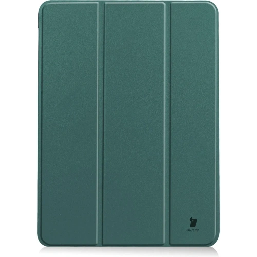Etui Bizon Case Tab Croc do Apple iPad Air 6 10.9" 2024 / iPad Air 5 10.9 2022 / Air 4 10.9 2020 ciemnozielone