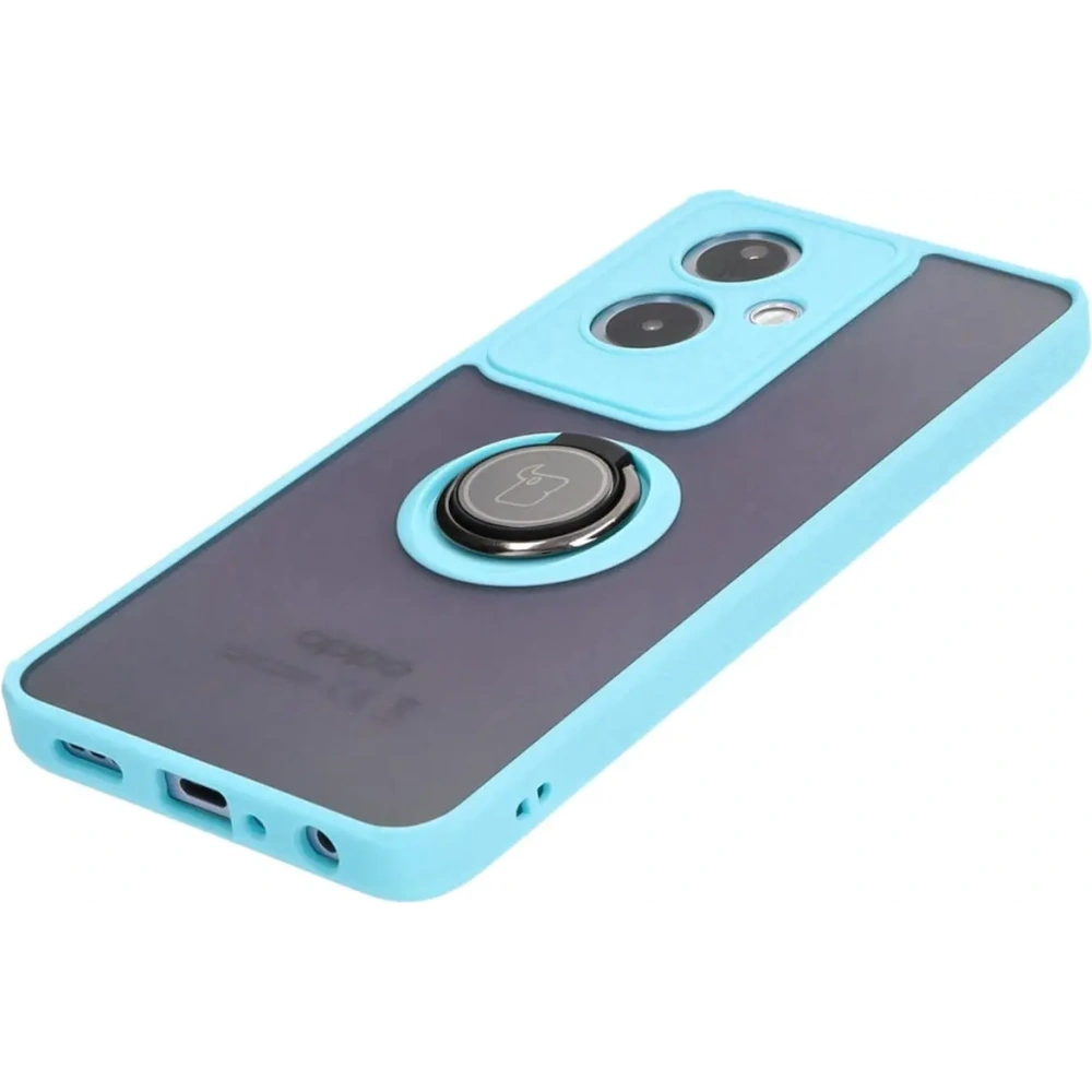 Hurtownia GSM - Bizon Case Hybrid Ring Oppo A79 5G rauchig mit einem hellblauen Rahmen - BIZ7867 - {ean13} - Hurt