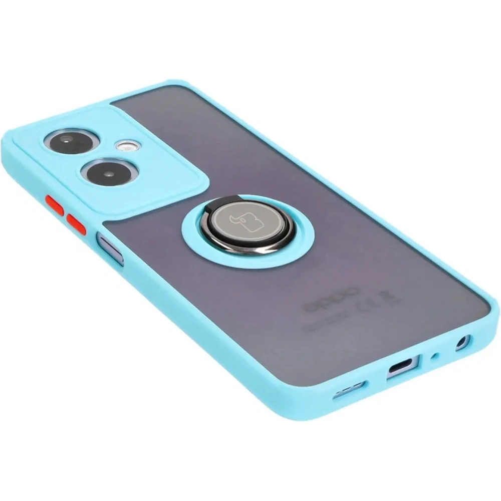 Hurtownia GSM - Bizon Case Hybrid Ring Oppo A79 5G rauchig mit einem hellblauen Rahmen - BIZ7867 - {ean13} - Hurt