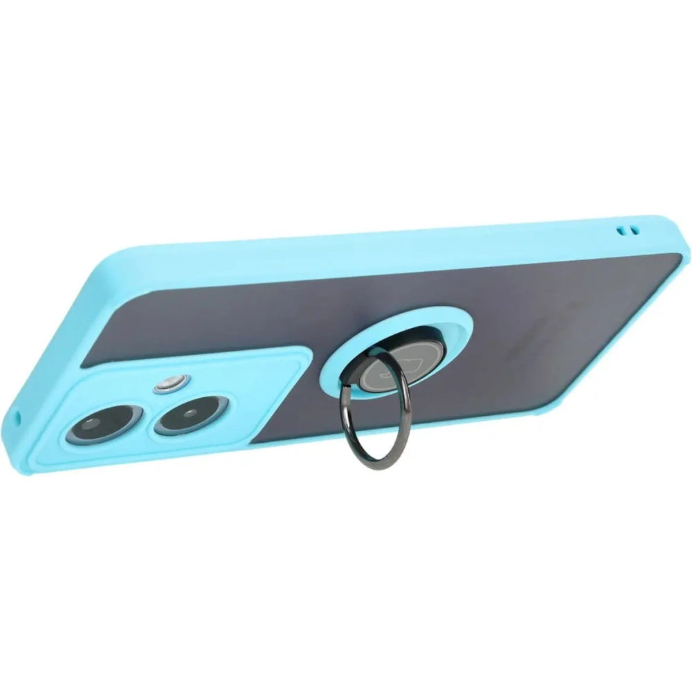 Hurtownia GSM - Bizon Case Hybrid Ring Oppo A79 5G rauchig mit einem hellblauen Rahmen - BIZ7867 - {ean13} - Hurt