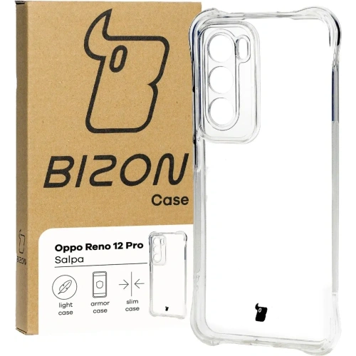 Elastyczne etui Bizon Case Salpa do Oppo Reno 12 Pro przezroczyste