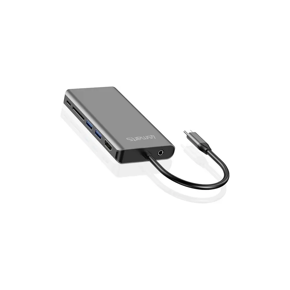 Hurtownia GSM - 4smarts HUB 8in1 DeX-Modus USB-C / 2xUSB-A 3.0, USB-C, HDMI 1.4, SD/TF, VGA, Ethernet RJ-45, 3.5mm grau - 4SMR60 - {ean13} - Hurt