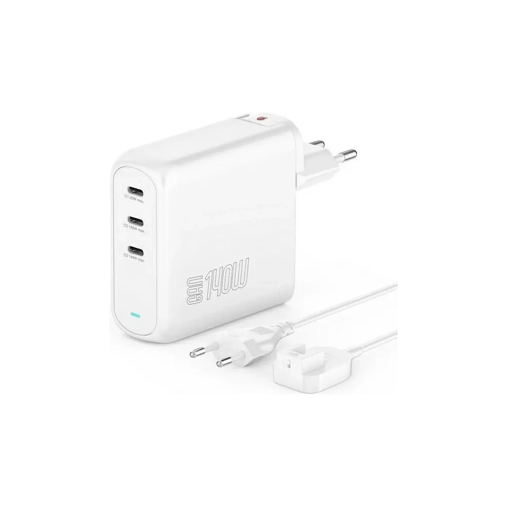 Hurtownia GSM - Ładowarka sieciowa 4smarts GaN Flex Pro 140W 3xUSB-C biały - 4SMR61 - {ean13} - Hurt