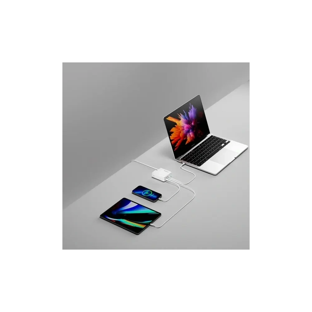 4smarts network charger GaN Flex Pro 140W 3xUSB-C weiß