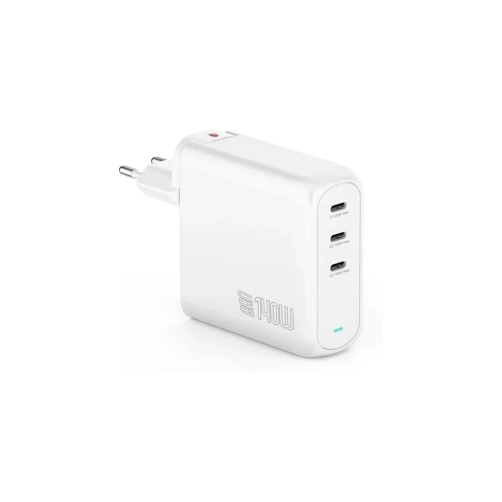 Hurtownia GSM - Síťový adaptér 4smarts GaN Flex Pro 140W 3xUSB-C bílý - 4SMR61 - {ean13} - Hurt