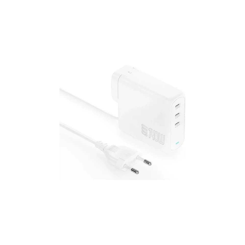 Hurtownia GSM - Síťový adaptér 4smarts GaN Flex Pro 140W 3xUSB-C bílý - 4SMR61 - {ean13} - Hurt