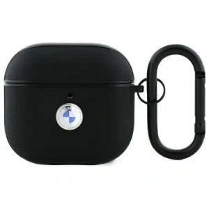 Hurtownia GSM - Etui BMW BMA4SSLBK Apple AirPods 4 kryt Pravá kůže Stříbrné logo černý/black - BMW799 - {ean13} - Hurt