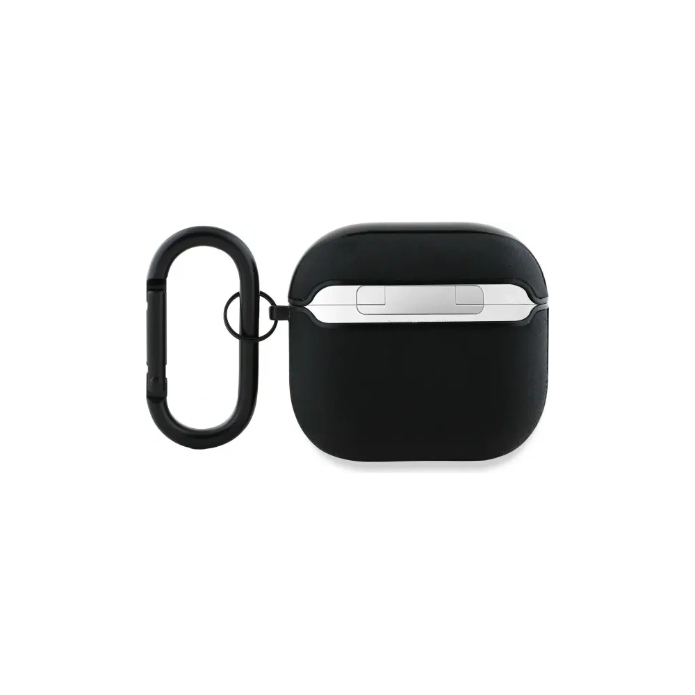 Hurtownia GSM - BMW BMA4SSLBK Apple AirPods 4 Hülle Echtes Leder Silbernes Logo schwarz - BMW799 - {ean13} - Hurt
