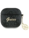Etui Guess GUA4G4GSMK Apple AirPods 4 kryt 4G Charm Collection černý/black