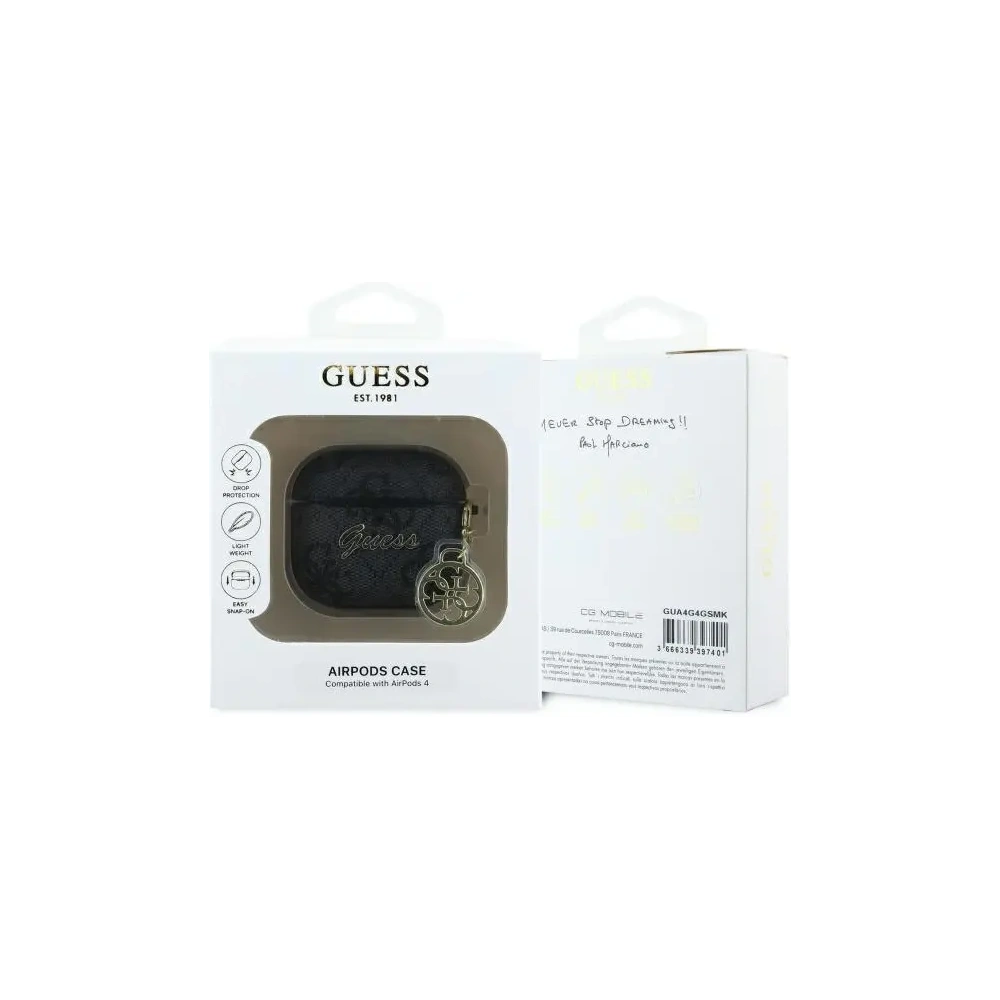 Hurtownia GSM - Guess GUA4G4GSMK Apple AirPods 4 tok 4G Charm Collection fekete - GUE4212 - {ean13} - Hurt