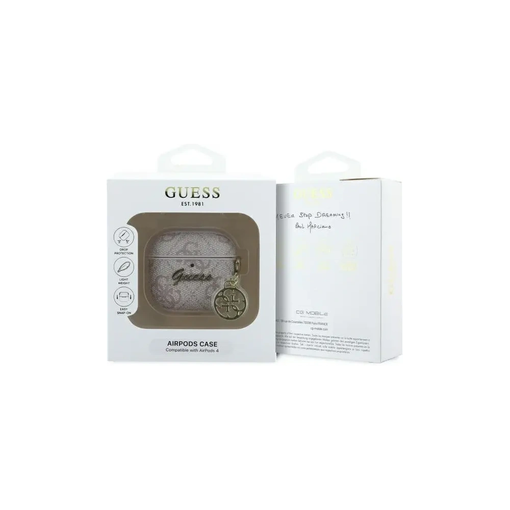 Hurtownia GSM - Guess GUA4G4GSMP Apple AirPods 4 husă 4G Charm Collection roz - GUE4213 - {ean13} - Hurt