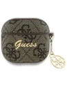 Guess GUA4G4GSMW Apple AirPods 4 husă 4G Charm Collection maro