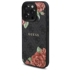 Hurtownia GSM - Etui Guess GUHMP16LP4ROPEMCK Apple iPhone 16 Pro hardcase 4G Flowers Print MagSafe černý/black - GUE4215 - {ean13} - Hurt