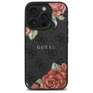 Hurtownia GSM - Etui Guess GUHMP16LP4ROPEMCK Apple iPhone 16 Pro hardcase 4G Flowers Print MagSafe černý/black - GUE4215 - {ean13} - Hurt