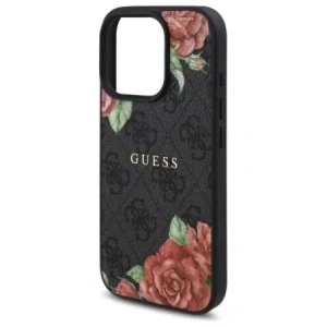 Hurtownia GSM - Etui Guess GUHMP16LP4ROPEMCK Apple iPhone 16 Pro hardcase 4G Flowers Print MagSafe černý/black - GUE4215 - {ean13} - Hurt