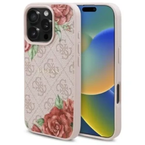 Hurtownia GSM - Etui Guess GUHMP16LP4ROPEMCP Apple iPhone 16 Pro hardcase 4G Flowers Print MagSafe růžový/pink - GUE4216 - {ean13} - Hurt