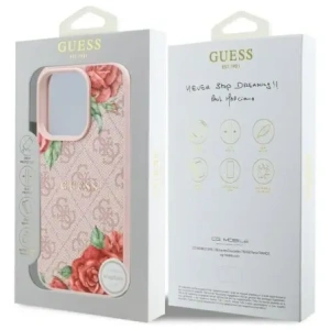 Hurtownia GSM - Etui Guess GUHMP16LP4ROPEMCP Apple iPhone 16 Pro hardcase 4G Flowers Print MagSafe růžový/pink - GUE4216 - {ean13} - Hurt
