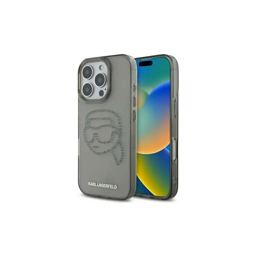 Hurtownia GSM - Karl Lagerfeld KLHCP16XHKHDCELK Apple iPhone 16 Pro Max keménytok IML strasszokkal Karl fej fekete - KLD21849 - {ean13} - Hurt