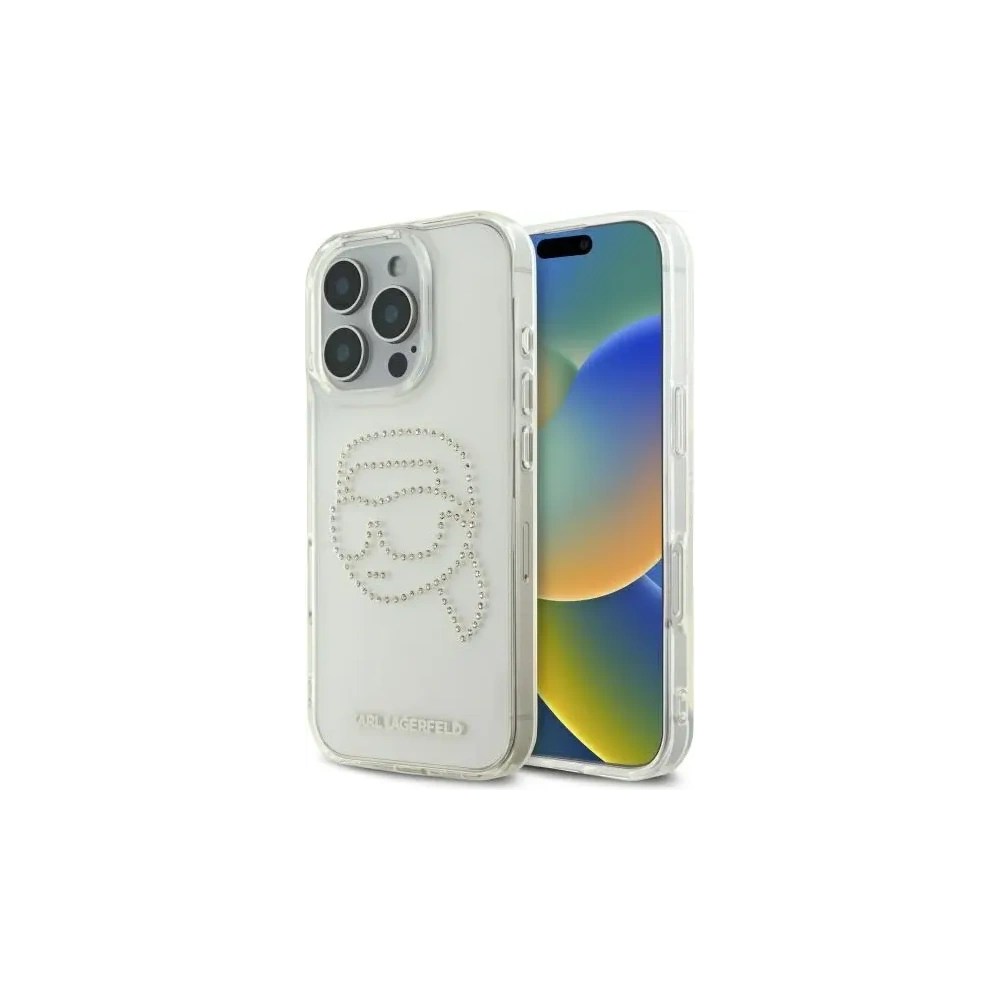 Hurtownia GSM - Etui Karl Lagerfeld KLHCP16XHKHDCELT Apple iPhone 16 Pro Max hardcase IML Rhinestones Karl Head przezroczysty/transparent - KLD21850 - {ean13} - Hurt