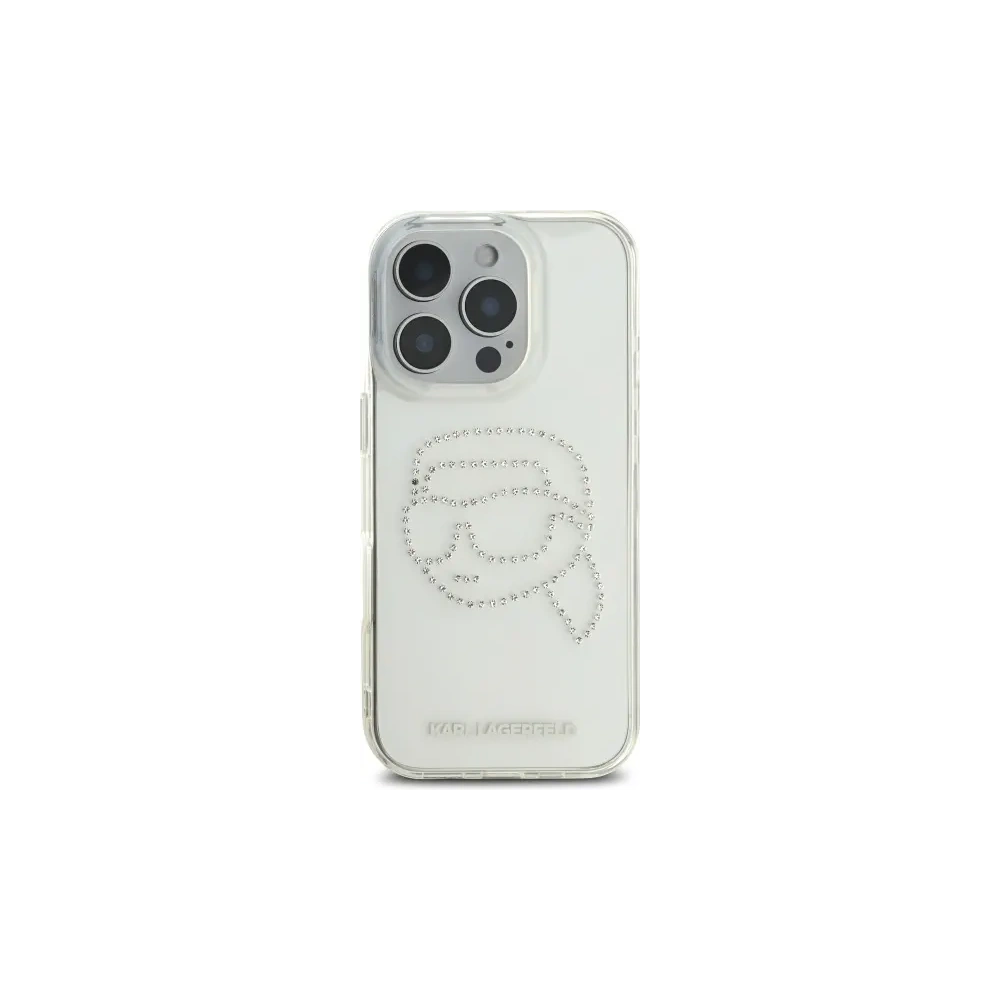 Hurtownia GSM - Karl Lagerfeld KLHCP16XHKHDCELT Apple iPhone 16 Pro Max hardcase IML Rhinestones Karl Head átlátszó - KLD21850 - {ean13} - Hurt