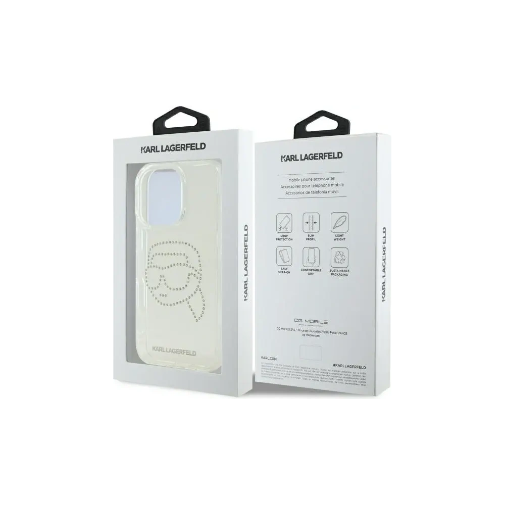 Hurtownia GSM - Etui Karl Lagerfeld KLHCP16XHKHDCELT Apple iPhone 16 Pro Max hardcase IML Rhinestones Karl Head przezroczysty/transparent - KLD21850 - {ean13} - Hurt