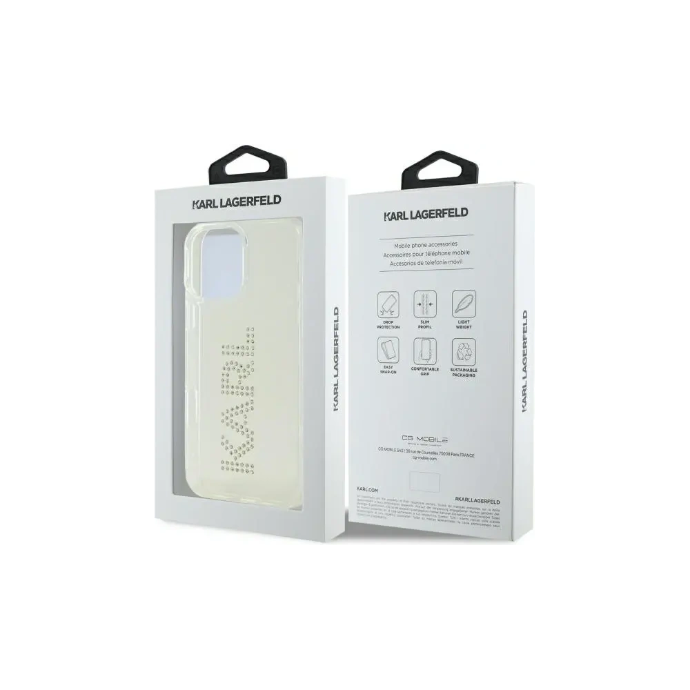 Hurtownia GSM - Karl Lagerfeld KLHCP16XHKLSTDCT Apple iPhone 16 Pro Max hardcase IML Rhinestones Logo transparent - KLD21851 - {ean13} - Hurt