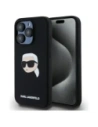 Karl Lagerfeld KLHMP15XSKHPPLK Apple iPhone 15 Pro Max Hartschale Silikon Karl Kopf Druck MagSafe schwarz