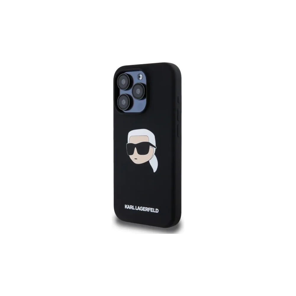 Hurtownia GSM - Karl Lagerfeld KLHMP15XSKHPPLK Apple iPhone 15 Pro Max hardcase Silicone cu imprimeu Karl Head MagSafe negru - KLD21852 - {ean13} - Hurt
